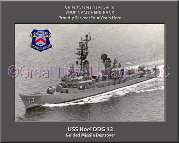 USS Hoel DDG 13 Personalized Navy Ship Photo