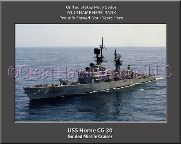 USS Horne CG 30 Personalized Navy Ship Photo Printed on Canvas