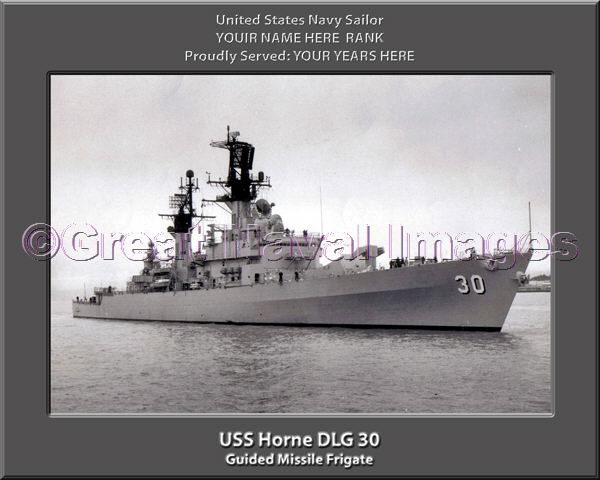 USS Horne DLG 30 Personalized Ship Photo on Canvas