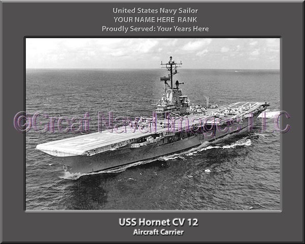USS Hornet CV 12 Personalized Photo on Canvas