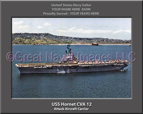 USS Hornet CVA 12 Personalized Photo on Canvas