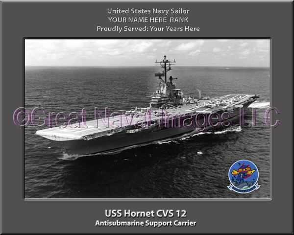 USS Hornet CVS 12 Personalized Photo on Canvas