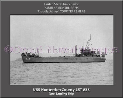 USS Hunterdon County LST 838 Personalized Navy Ship Photo