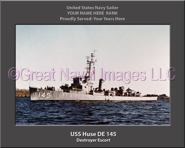 USS Huse DE 145 Personalized Navy Ship Photo ⋆ Personalized US Navy