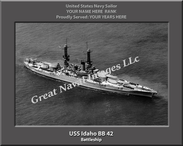 USS Idaho BB 41 Personalized Photo on Canvas