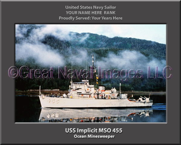 USS Implicit MSO 455 Personalized Photo on Canvas