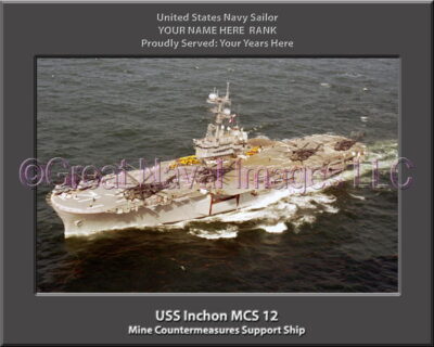 USS Inchon MCS 12 Personalized Photo on Canvas