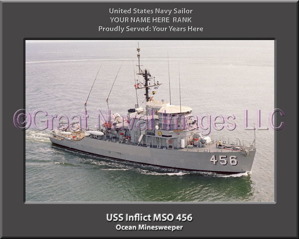USS Inflict MSO 456 Personalized Photo on Canvas