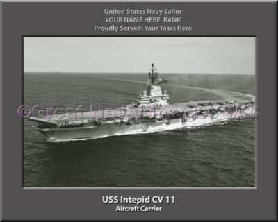 USS Intrepid CV 11 Personalized Photo on Canvas