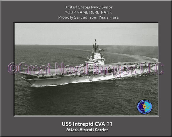 USS Intrepid CVA 11 Personalized Photo on Canvas
