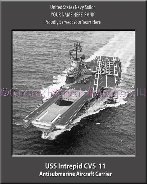 USS Intrepid CVS 11 Personalized Photo on Canvas