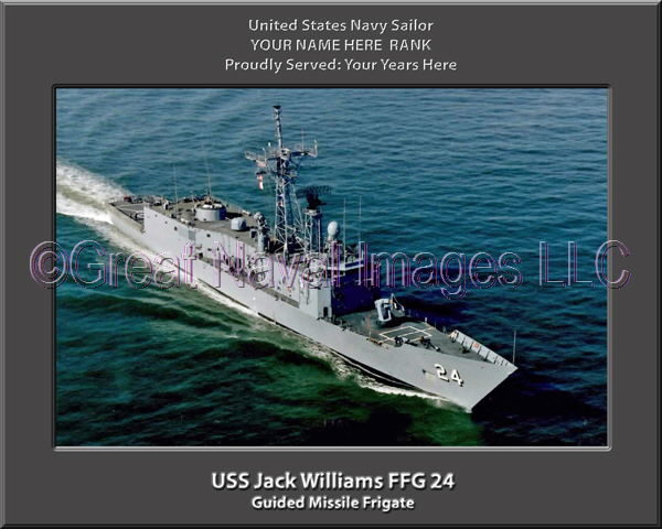 USS Jack Williams FFG 24 Personalized Ship Photo on Canvas