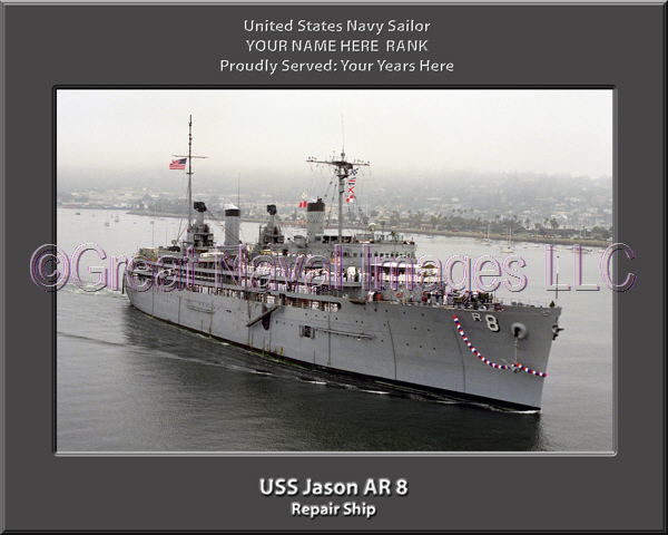 USS Jason AR 8 Personalized Navy Ship Photo