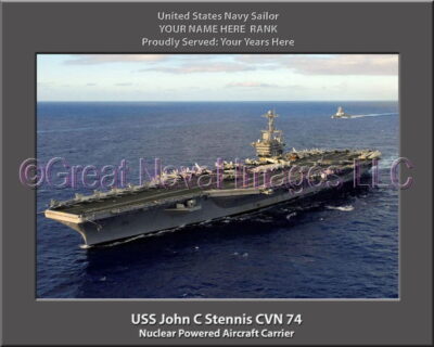 USS John C Stennis CVE 74 Personalized Photo on Canvas