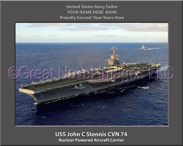 USS John C Stennis CVE 74 Personalized Photo on Canvas