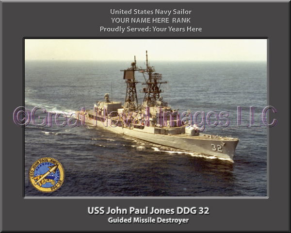 USS John Paul Jones DDG 32 Persomalized Navy Ship Photo