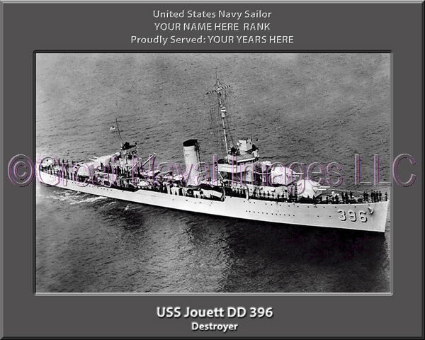 USS Jouett DD 396 Personalized Navy Ship Photo