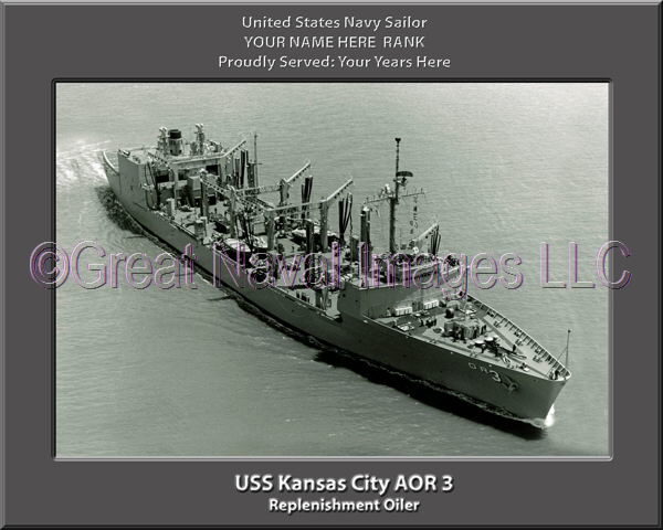 USS Kansas City AOR 3 Personalized Navy Ship Photo