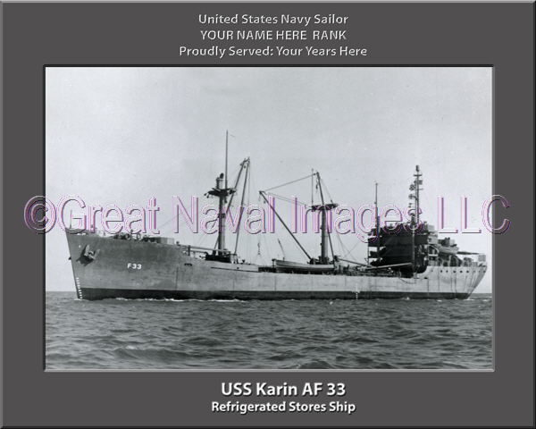 USS Karin AF 33 Personalized Navy Ship Photo