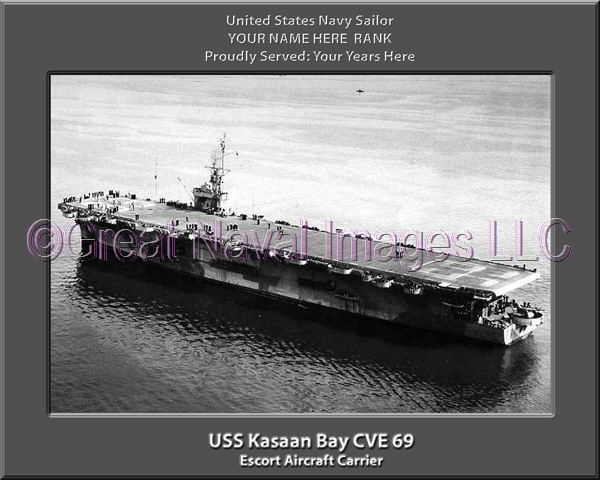 USS Kasaan Bay CVE 69 Personalized Photo on Canvas