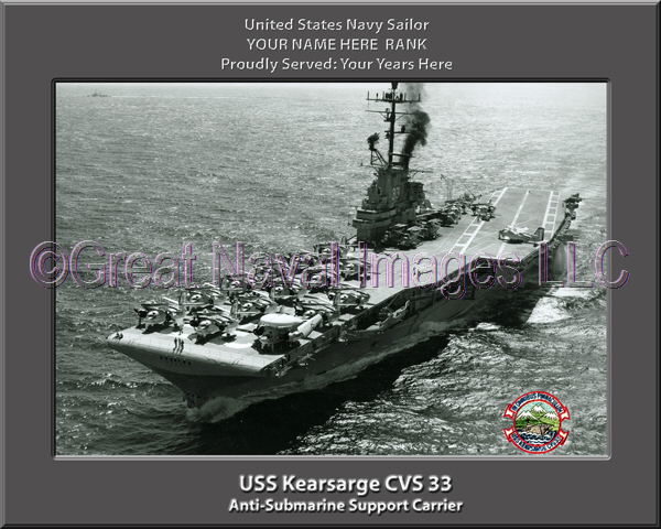 USS Kearsarge CVS 33 Personalized Photo on Canvas