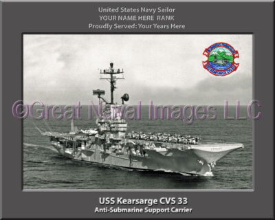 USS Kearsarge CVS 33 Personalized Photo on Canvas