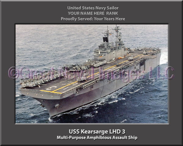 USS Kearsarge LHD 3 Personalized Navy Ship Photo