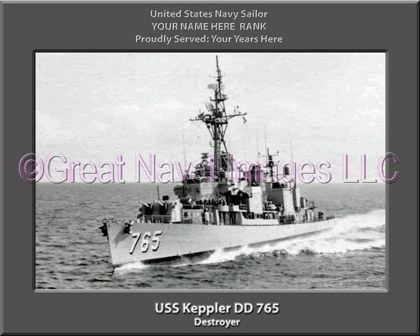 USS Keppler DD 765 Personalized Navy Ship Photo