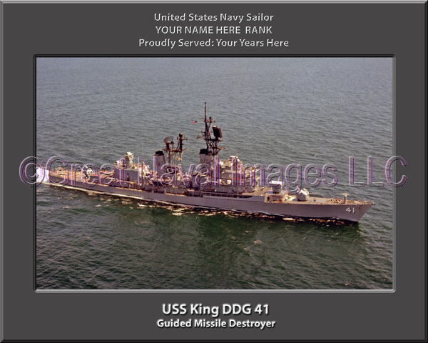USS King DDG 41 Personalized Navy Ship Photo