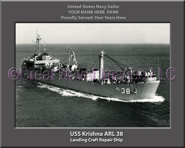 USS Krishna ARL 38 Personalized Navy Ship Photo