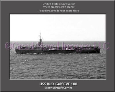 USS Kula Gulf CVE 108 Personalized Photo on Canvas