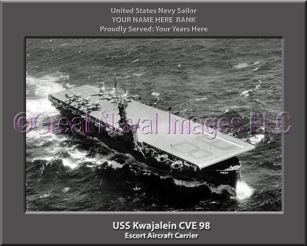 USS Kwajalein CVE 98 Personalized Photo on Canvas