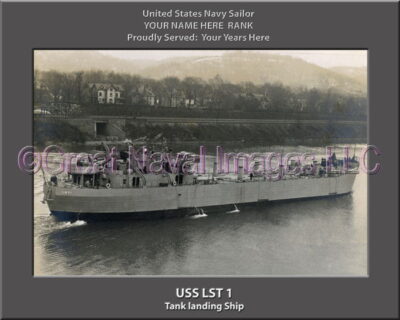 USS LST 1 Personalized Navy Ship Photo