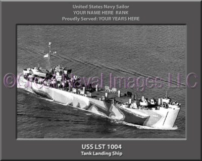 USS LST 1004 Personalized Navy Ship Print