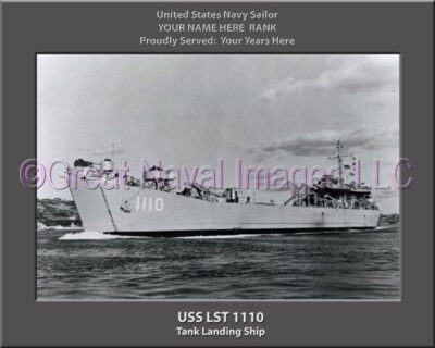 USS LST 1110 Personalized Navy Ship Photo