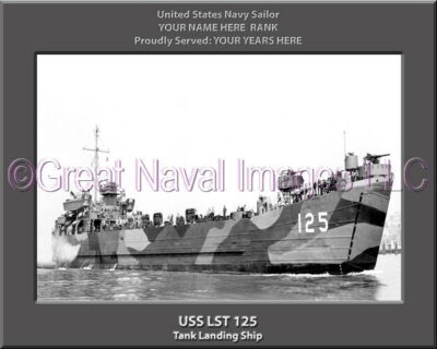 USS LST 125 Personalized Navy Ship Photo