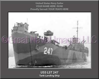USS LST 247 Personalized Navy Ship Photo