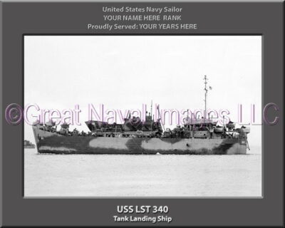 USS LST 340 Personalized Navy Ship Photo