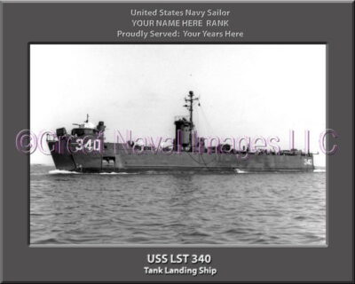 USS LST 340 Personalized Navy Ship Photo