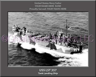 USS LST 357 Personalized Navy Ship Photo