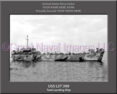 USS LST 398 Personalized Navy Ship Photo