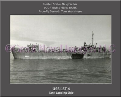 USS LST 4 Personalized Navy Ship Photo