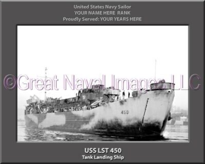 USS LST 450 Personalized Navy Ship Photo
