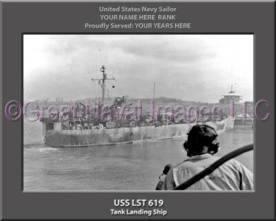 USS LST 619 Personalized Navy Ship Photo