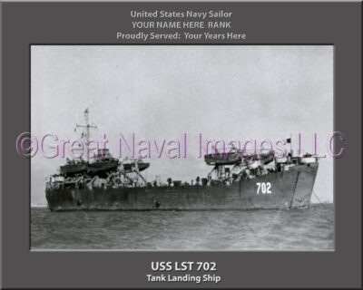 USS LST 702 Personalized Navy Ship Photo