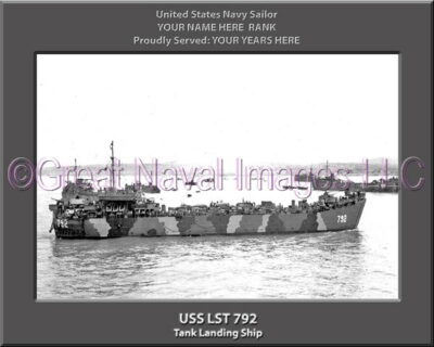 USS LST 792 Personalized Navy Ship Photo