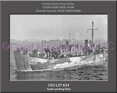 USS LST 834 Personalized Navy Ship Photo