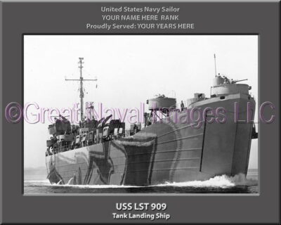 USS LST 909 Personalized Navy Ship Photo