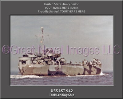 USS LST 942 Personalized Navy Ship Photo