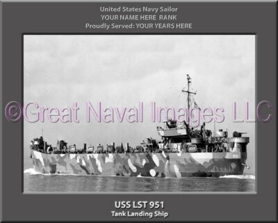 USS LST 951 Personalized Navy Ship Photo